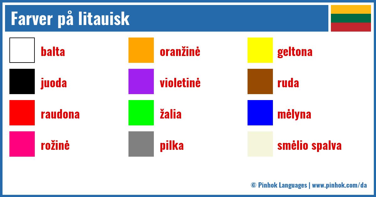 Farver på litauisk