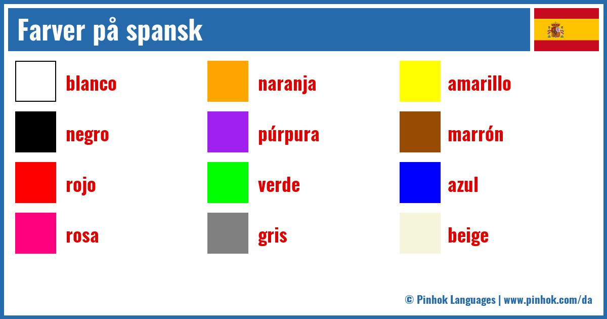 Farver på spansk