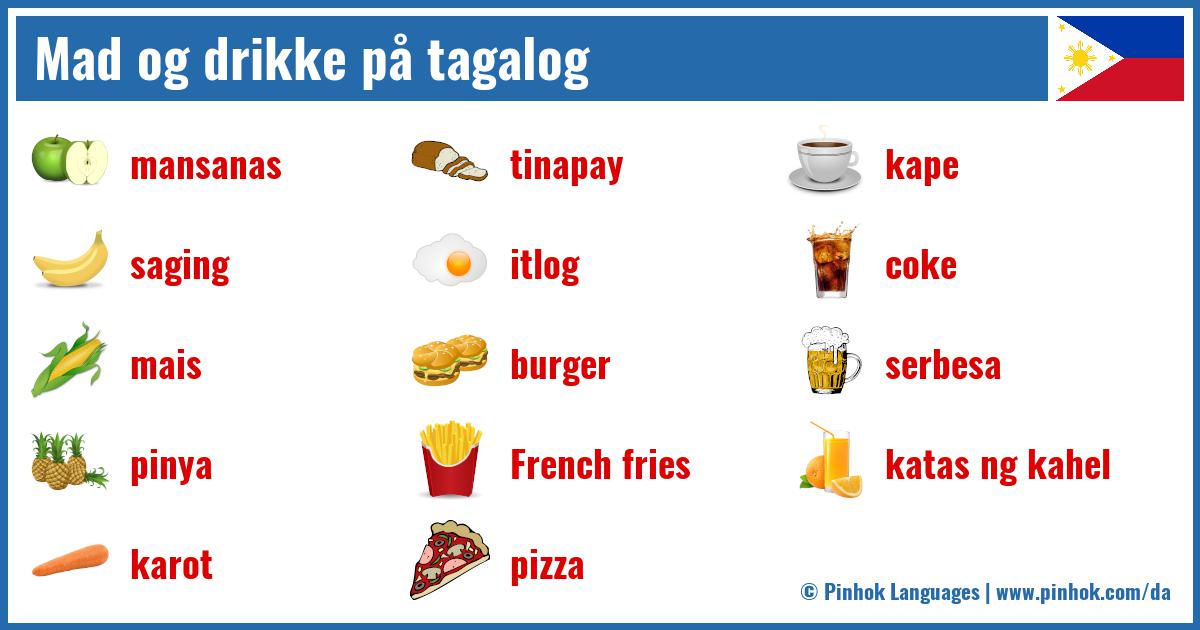 Mad og drikke på tagalog