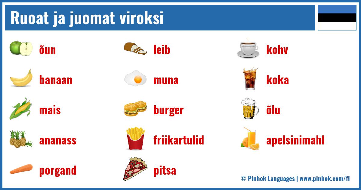 Ruoat ja juomat viroksi