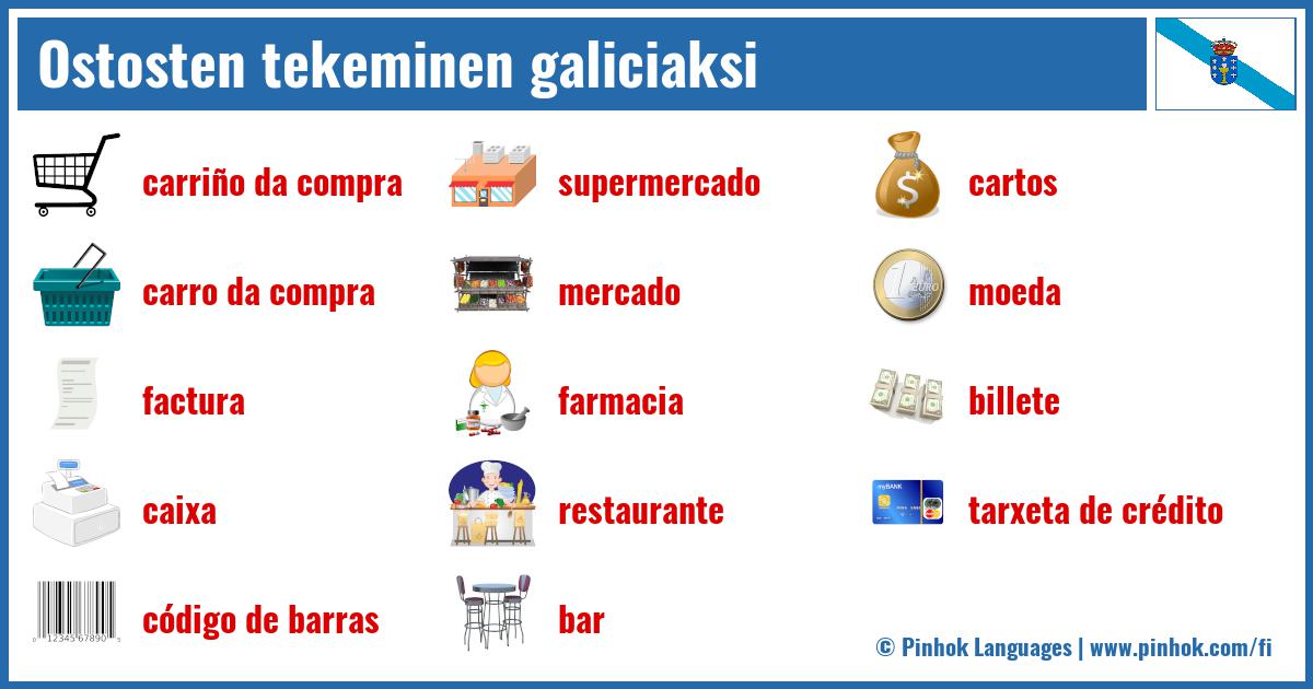 Ostosten tekeminen galiciaksi