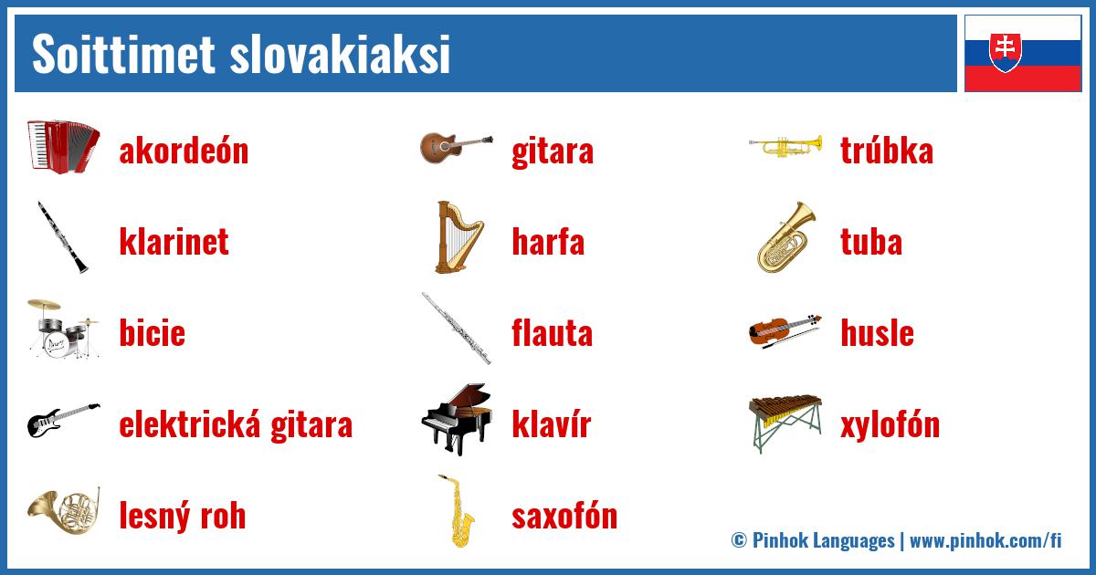 Soittimet slovakiaksi