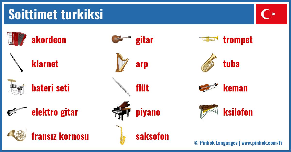 Soittimet turkiksi