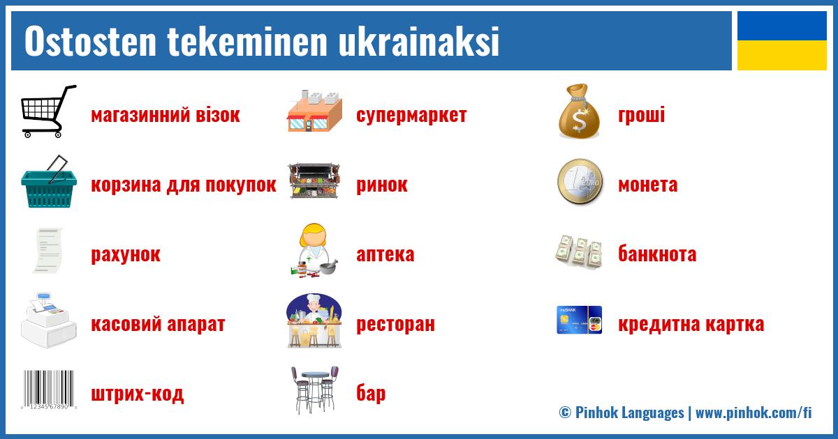 Ostosten tekeminen ukrainaksi