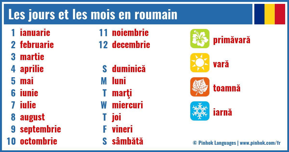 Les jours et les mois en roumain