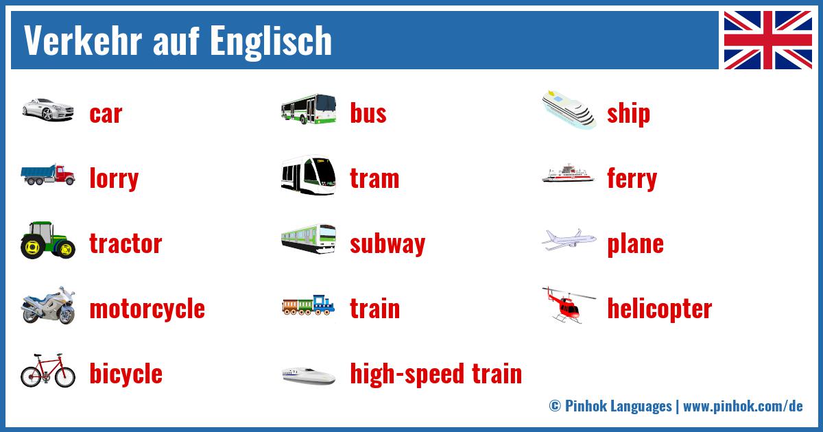 Verkehr auf Englisch