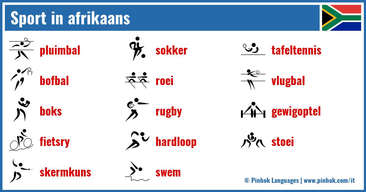 Sport in afrikaans