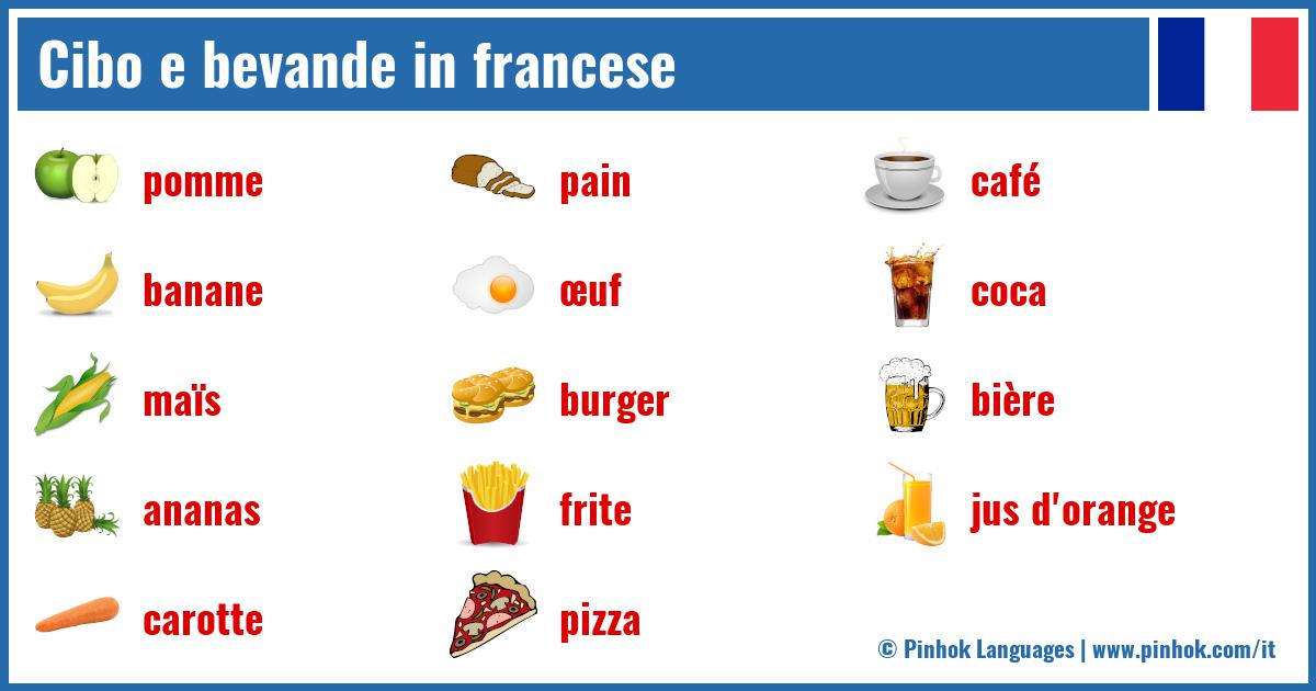 Cibo e bevande in francese