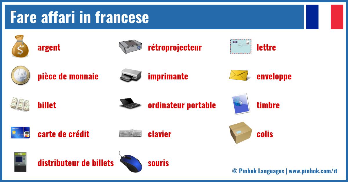 Fare affari in francese