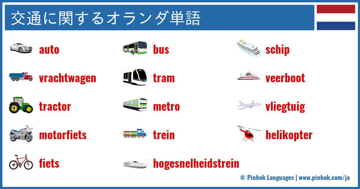 交通に関するオランダ単語