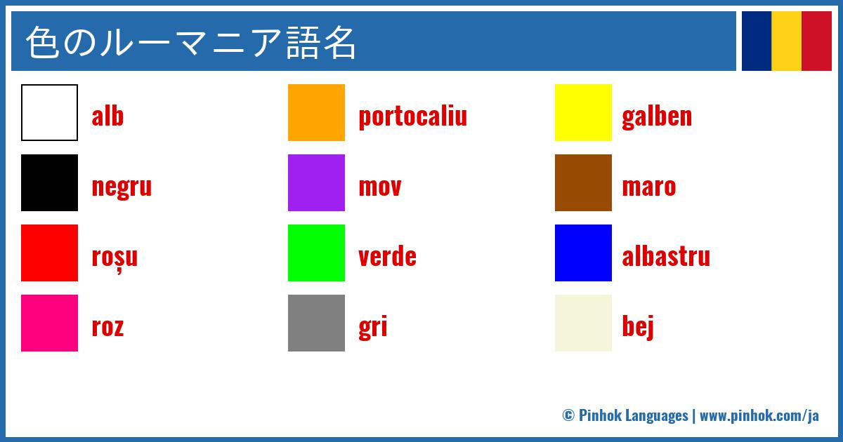 色のルーマニア語名