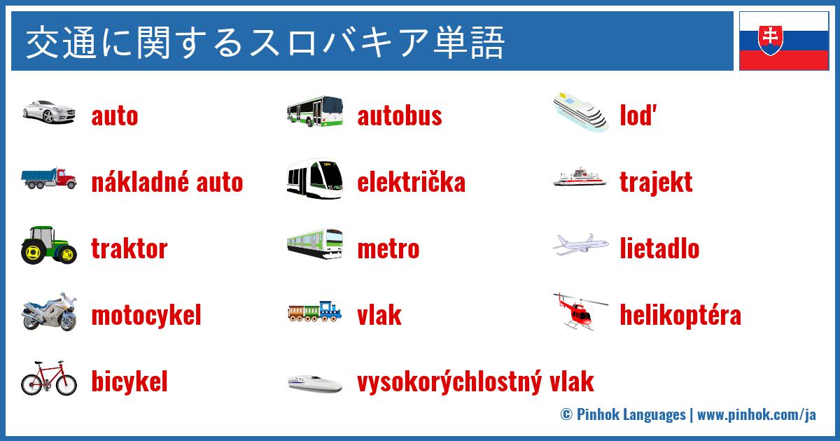 交通に関するスロバキア単語