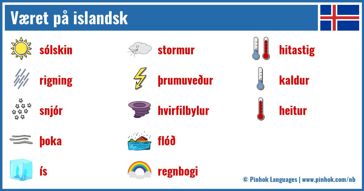 Været på islandsk