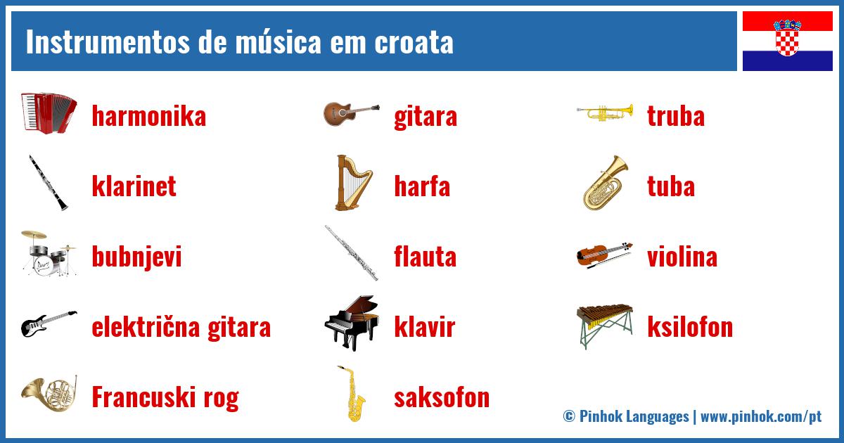 Instrumentos de música em croata