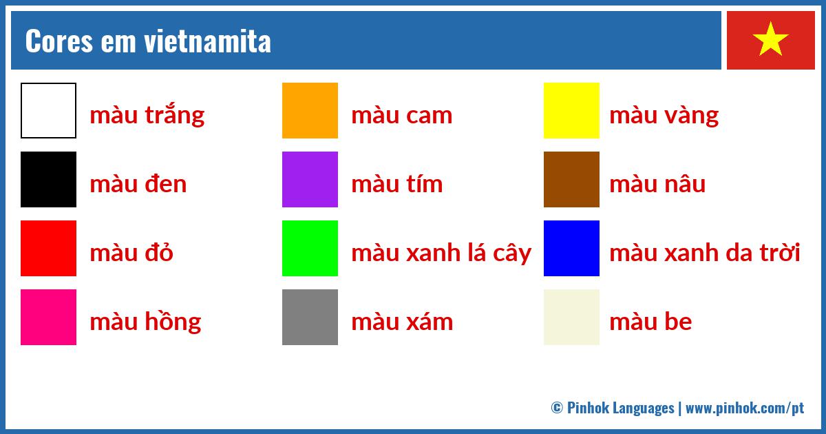 Cores em vietnamita