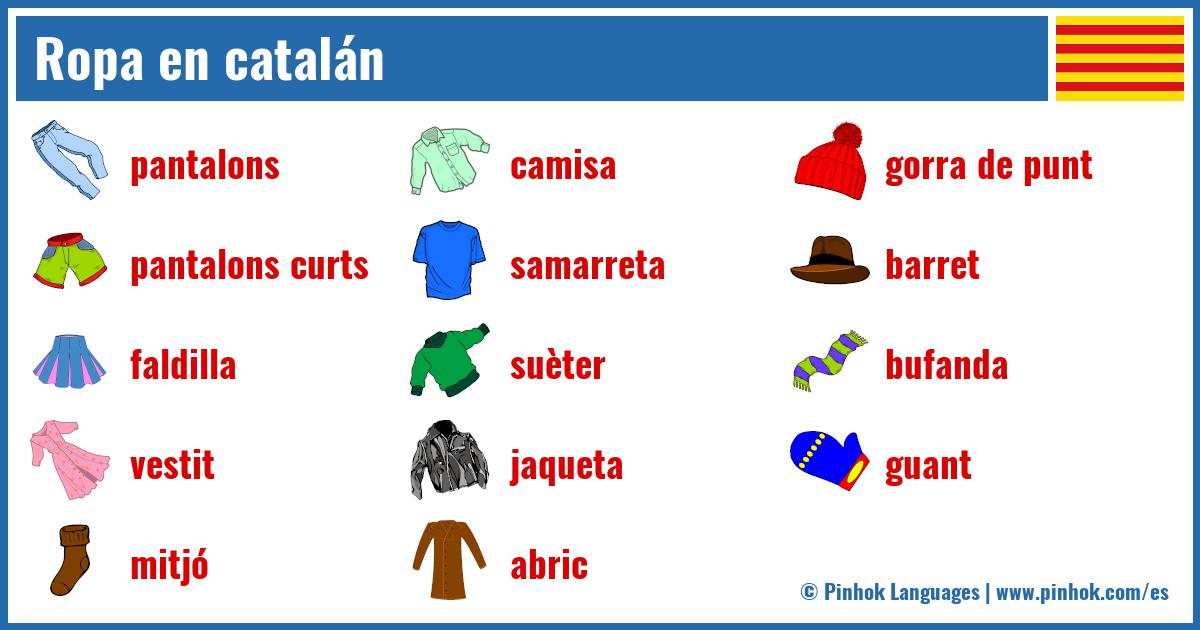 Ropa en catalán