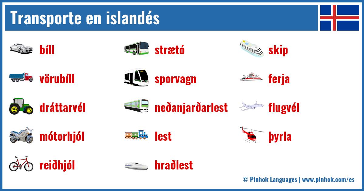 Transporte en islandés